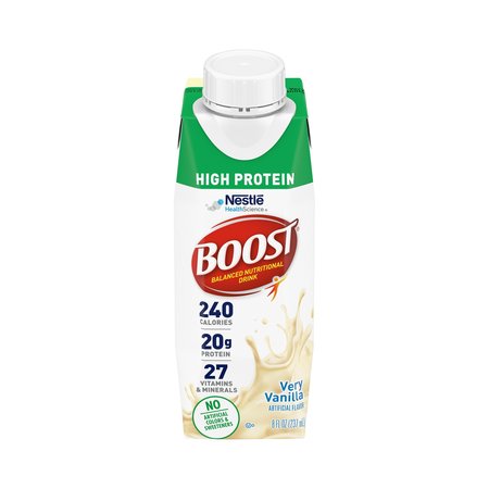 BOOST High Protein Vanilla Oral Supplement, 8 oz. Bottle, PK 24 00043900645834